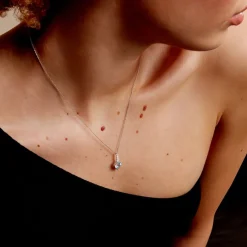 Collier Fany Or Blanc Topaze Et Oxyde De Zirconium-Histoire d'Or Hot