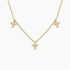 Collier Fatos Plaqué Or Jaune Oxyde De Zirconium-Histoire d'Or Clearance