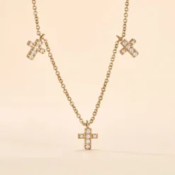 Collier Fatos Plaqué Or Jaune Oxyde De Zirconium-Histoire d'Or Clearance