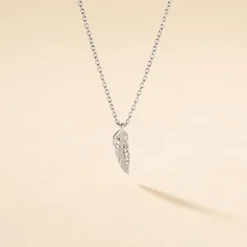 Collier Feath Argent Blanc Oxyde De Zirconium-Histoire d'Or Hot