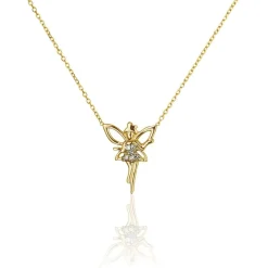 Collier Fee Or Jaune Diamant-Histoire d'Or New