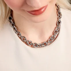 Histoire d'Or Collier Fira Acier Blanc