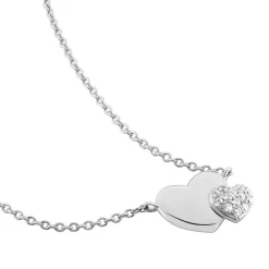 Collier Flamen Argent Blanc Oxyde De Zirconium-Histoire d'Or