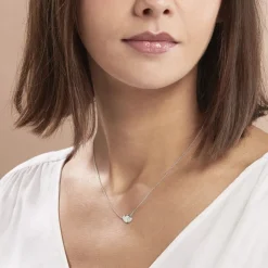 Collier Flamen Argent Blanc Oxyde De Zirconium-Histoire d'Or