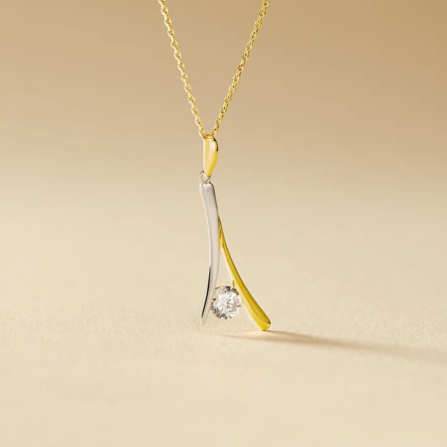 Histoire d'Or Collier Formev Or Bicolore Oxyde De Zirconium