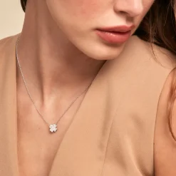 Collier Fortunata Argent Blanc Oxyde De Zirconium-Histoire d'Or New