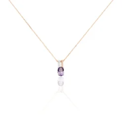 Histoire d'Or Collier Frannie Or Rose Amethyste Et Oxyde De Zirconium