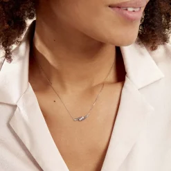 Histoire d'Or Collier Galya Or Blanc Diamant
