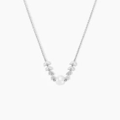Histoire d'Or Collier Giacobbe Argent Blanc Perle De Culture