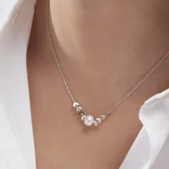 Histoire d'Or Collier Giacobbe Argent Blanc Perle De Culture