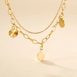 Histoire d'Or Collier Gili Acier Jaune