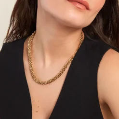 Collier Goa Acier Jaune-Histoire d'Or New