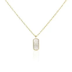 Collier Goddess Argent Doré Nacre Oxyde De Zirconium-Histoire d'Or Discount