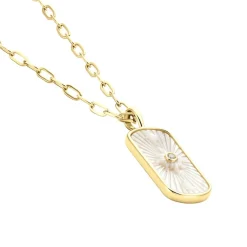 Collier Goddess Argent Doré Nacre Oxyde De Zirconium-Histoire d'Or Discount