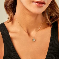 Histoire d'Or Collier Godolieba Or Jaune Emeraude