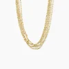 Collier Golden Liana Acier Jaune-Histoire d'Or New