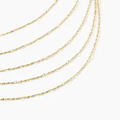 Collier Golden Liana Acier Jaune-Histoire d'Or New