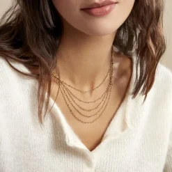 Collier Golden Liana Acier Jaune-Histoire d'Or New