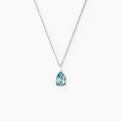 Collier Goutte Or Blanc Topaze-Histoire d'Or Online