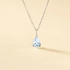 Collier Goutte Or Blanc Topaze-Histoire d'Or Online