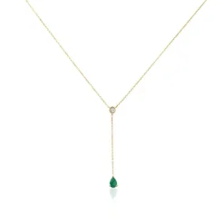 Histoire d'Or Collier Gracilia Or Jaune Emeraude Diamant