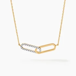 Histoire d'Or Collier Graphic Lines Or Jaune Oxyde De Zirconium