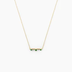 Histoire d'Or Collier Green Peas Or Jaune Emeraude