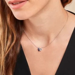 Collier Guillemette Argent Blanc Pierre D'imitation-Histoire d'Or Best