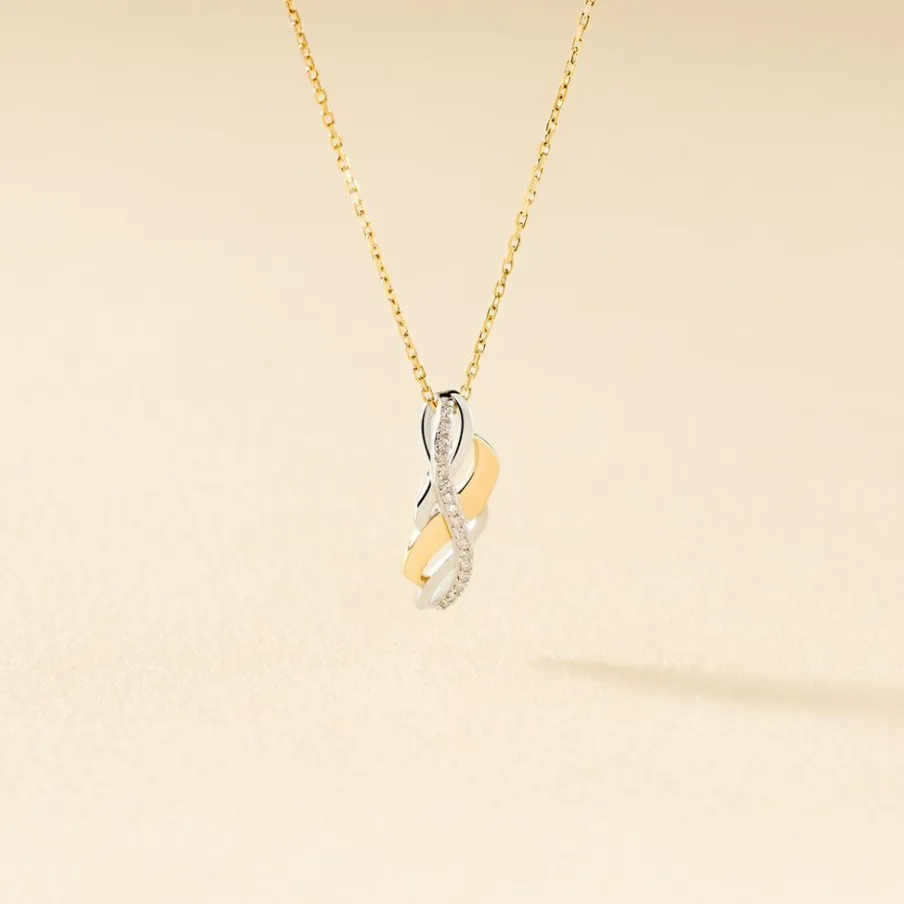 Histoire d'Or Collier Helene Or Bicolore Diamant