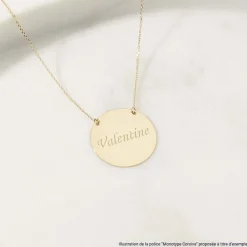 Histoire d'Or Collier Helenia Coeur Gravable Or Jaune