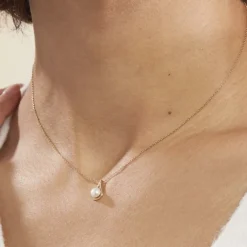 Collier Helin Or Jaune Perle De Culture Et Oxyde De Zirconium-Histoire d'Or