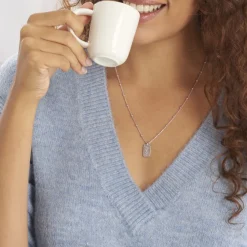 Histoire d'Or Collier Helvi Argent Blanc