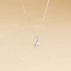 Histoire d'Or Collier Hildana Or Blanc Oxyde De Zirconium