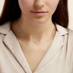 Histoire d'Or Collier Hildana Or Blanc Oxyde De Zirconium