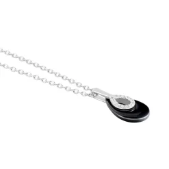 Histoire d'Or Collier Héléane Argent Blanc Céramique Et Oxyde De Zirconium