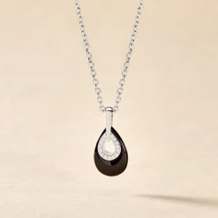 Histoire d'Or Collier Héléane Argent Blanc Céramique Et Oxyde De Zirconium