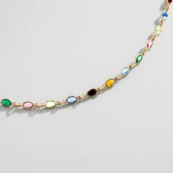 Histoire d'Or Collier Ilvaae Plaqué Or Jaune Pierre De Synthese