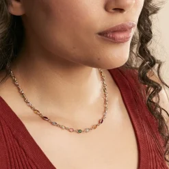 Histoire d'Or Collier Ilvaae Plaqué Or Jaune Pierre De Synthese