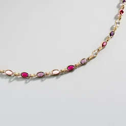 Collier Ilvaae Plaqué Or Pierre De Synthèse Rose-Histoire d'Or Outlet