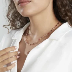 Collier Ilvaae Plaqué Or Pierre De Synthèse Rose-Histoire d'Or Outlet