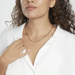 Collier Ilvaae Plaqué Or Pierre De Synthèse Rose-Histoire d'Or Outlet