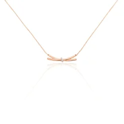 Histoire d'Or Collier Ilvia Or Rose Diamant