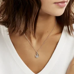 Collier Indian Drop Argent Blanc Oxyde De Zirconium-Histoire d'Or