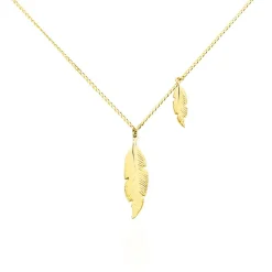 Collier Indian Nature Feuilles Or Jaune-Histoire d'Or
