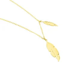 Collier Indian Nature Feuilles Or Jaune-Histoire d'Or