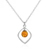 Histoire d'Or Collier Iva Argent Blanc Ambre