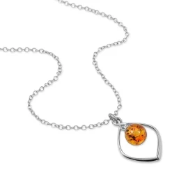 Histoire d'Or Collier Iva Argent Blanc Ambre