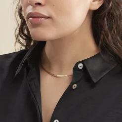 Collier Ivria Maille Heringbone Or Jaune-Histoire d'Or