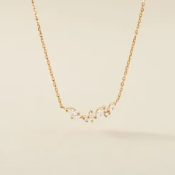 Histoire d'Or Collier Jardins D'hiver Plaqué Or Jaune Oxyde De Zirconium