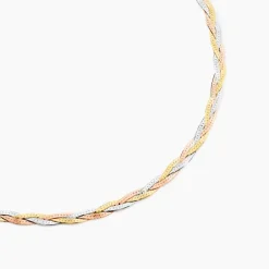 Collier Jasmin Tresse Or Tricolore-Histoire d'Or Outlet